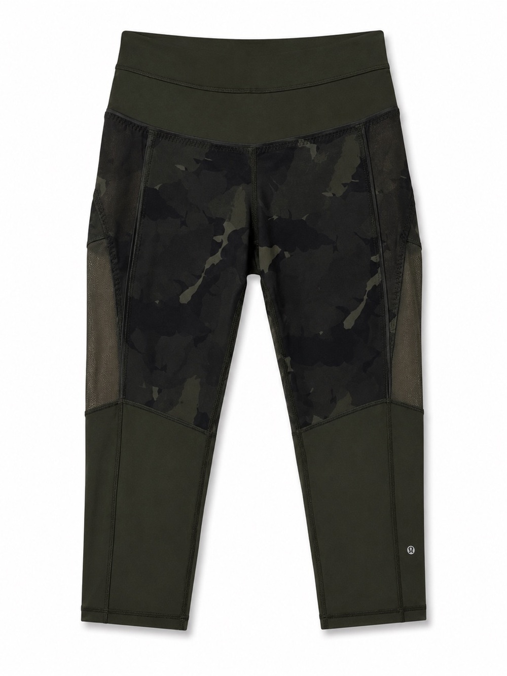 Lululemon Training Tough Crop Palm Party Gator Green Camo‎ 4